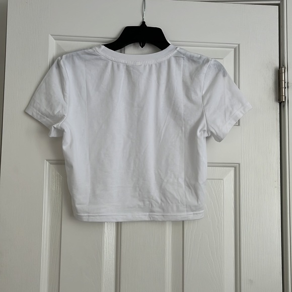 Shein White Crop Top M - Picture 2 of 4